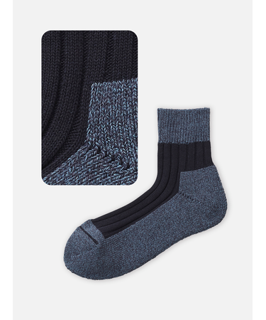 【Tabio MEN】リブパイルショートソックス