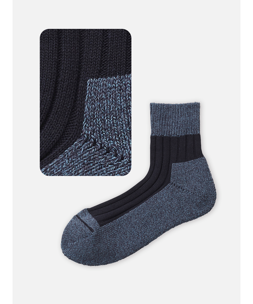 【Tabio MEN】リブパイルショートソックス