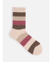 異素材ボーダーショートソックス