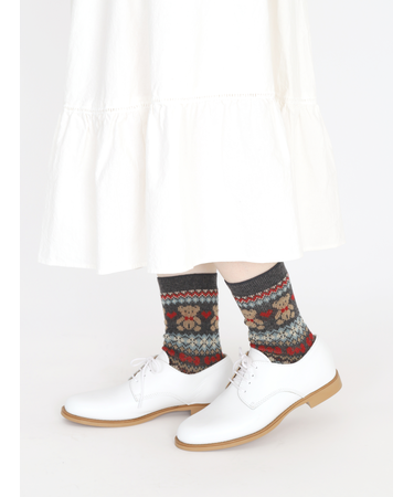 くま柄ノルディックJQソックス