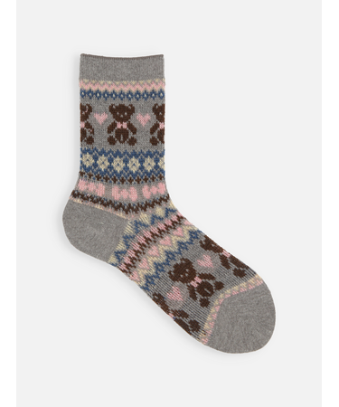 くま柄ノルディックJQソックス