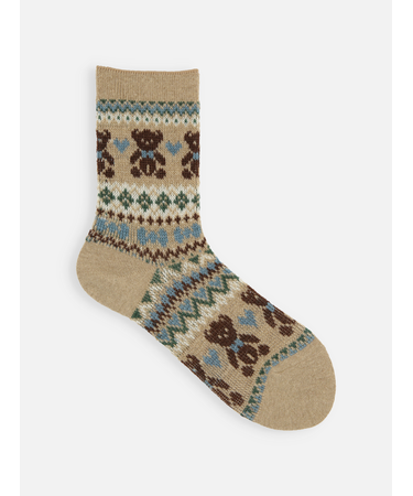 くま柄ノルディックJQソックス