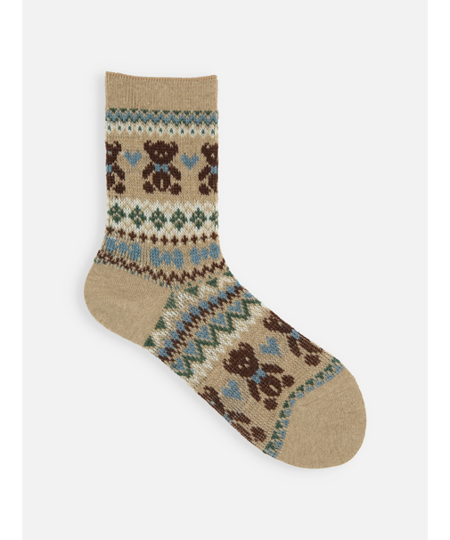 くま柄ノルディックJQソックス