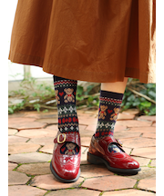 くま柄ノルディックJQソックス