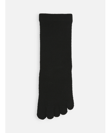 紡毛無地五本指ソックス