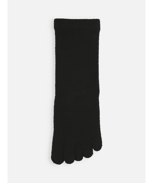 紡毛無地五本指ソックス