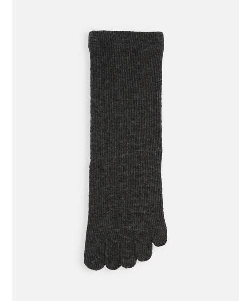 紡毛無地五本指ソックス