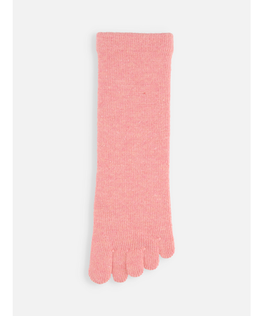 紡毛無地五本指ソックス