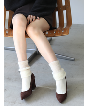 モヘアルーズハイカットソックス