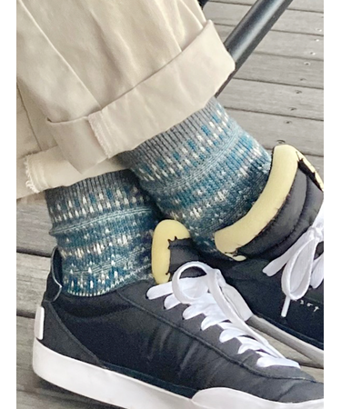 【Tabio MEN】紡毛JQフェアアイルショート丈ソックス