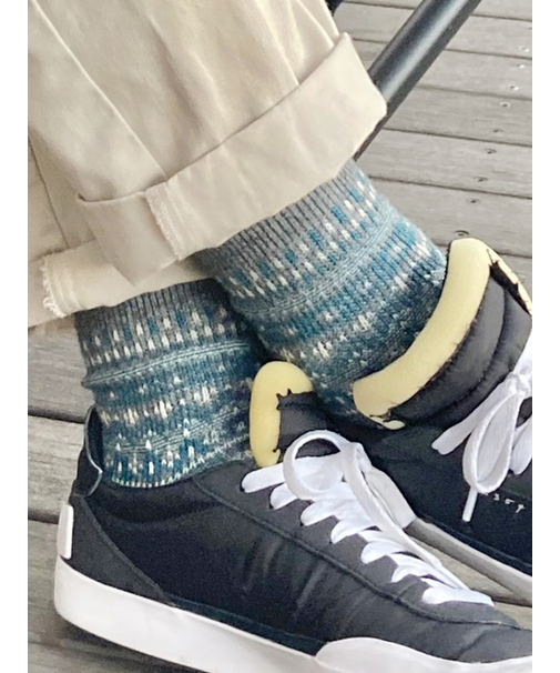 【Tabio MEN】紡毛JQフェアアイルショート丈ソックス