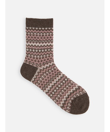 紡毛フェアアイルショートソックス