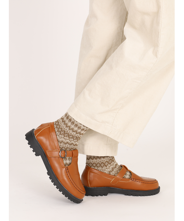 紡毛フェアアイルショートソックス