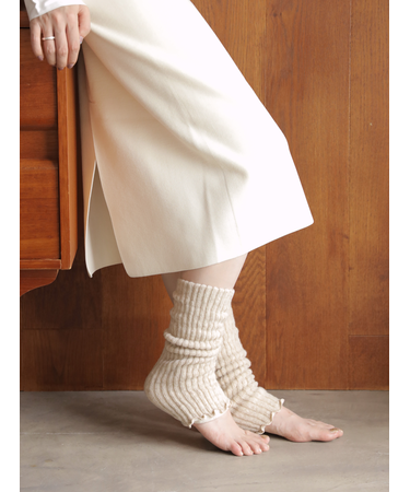 【温脚Labo】ウールシルク2重アメリブレッグウォーマー