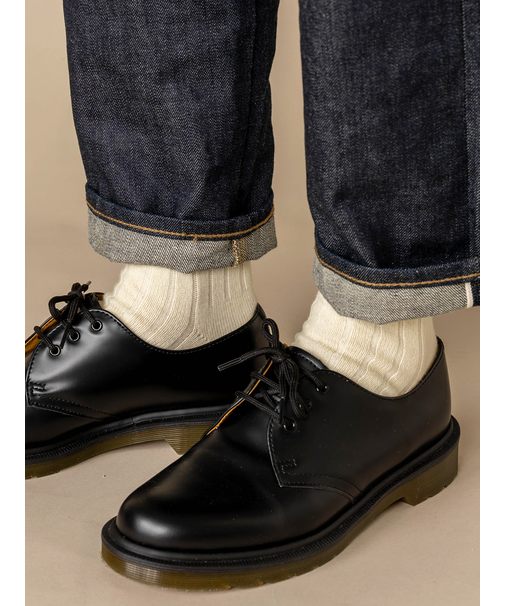 【Tabio MEN】WOOL太リブショート丈ソックス