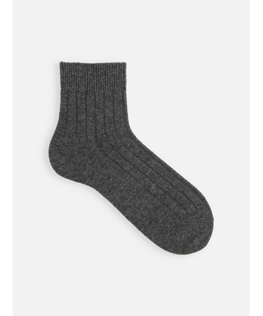 【Tabio MEN】WOOL太リブショート丈ソックス