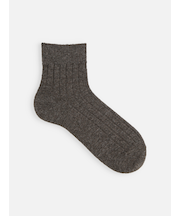 【Tabio MEN】WOOL太リブショート丈ソックス