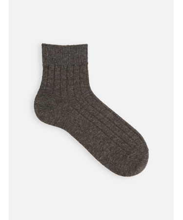 【Tabio MEN】WOOL太リブショート丈ソックス