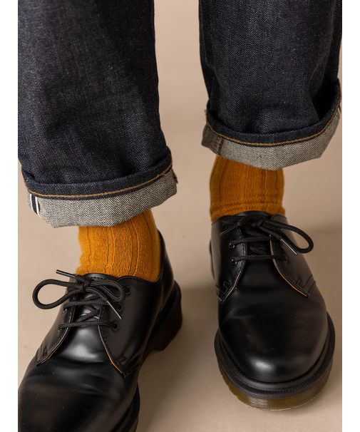 【Tabio MEN】WOOL太リブショート丈ソックス