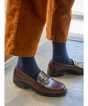 【Tabio MEN】 紡毛アランケーブルレギュラーソックス