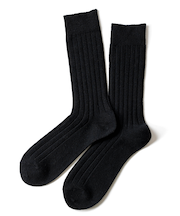 【Tabio MEN】WOOL太リブレギュラーソックス
