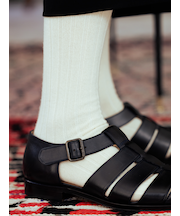 【Tabio MEN】WOOL太リブレギュラーソックス