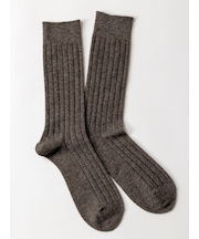 【Tabio MEN】WOOL太リブレギュラーソックス