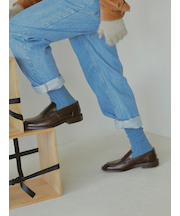 【Tabio MEN】WOOL太リブレギュラーソックス