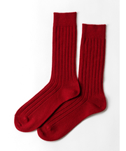 【Tabio MEN】WOOL太リブレギュラーソックス