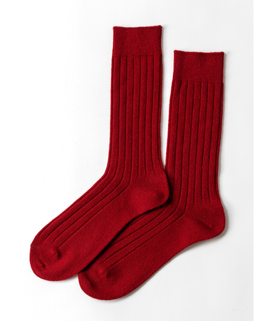 【Tabio MEN】WOOL太リブレギュラーソックス