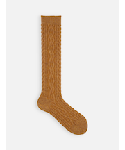 紡毛ダイヤケーブルハイソックス