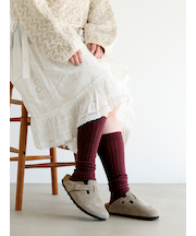 紡毛ダイヤケーブルハイソックス