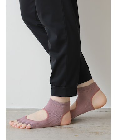 【快脚Labo】ドライフロントかかとオープン指切りスニーカー用ソックス