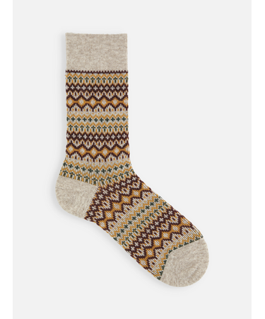 【Tabio MEN】紡毛フェアアイルニットレギュラーソックス