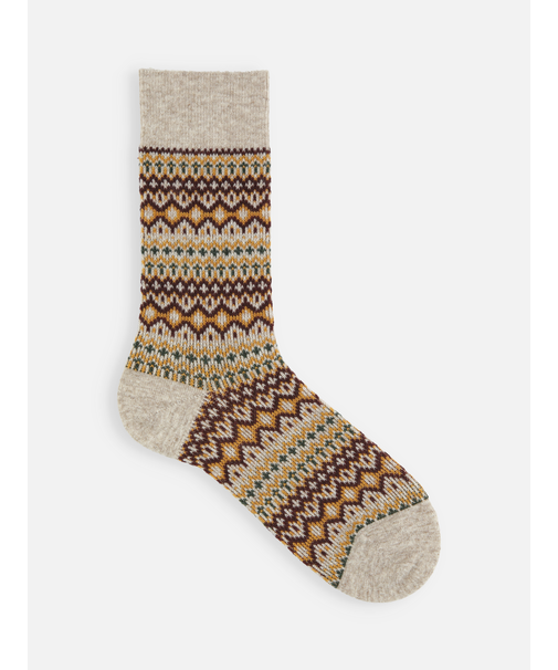 【Tabio MEN】紡毛フェアアイルニットレギュラーソックス