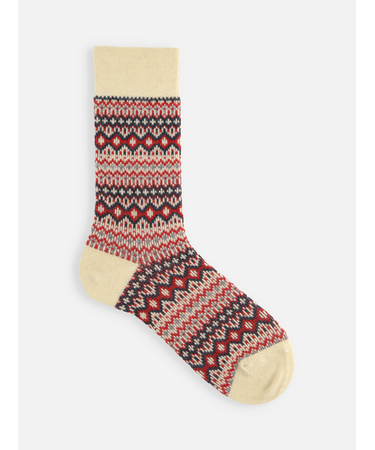 【Tabio MEN】紡毛フェアアイルニットレギュラーソックス