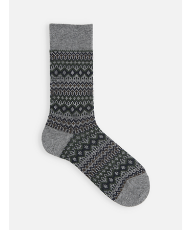 【Tabio MEN】紡毛フェアアイルニットレギュラーソックス