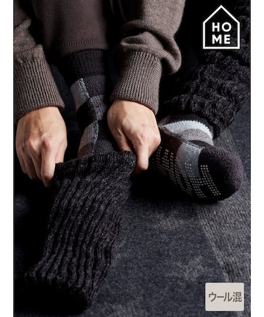 【Tabio MEN】WOOL裏シルクレッグウォーマー