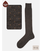 【Tabio MEN】WOOLピンドットロングホーズ