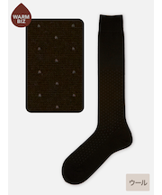 【Tabio MEN】WOOLピンドットロングホーズ（27.0～28.0cm）