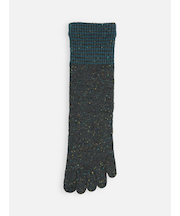 【Tabio MEN】WOOLネップ五本指レギュラー丈ソックス