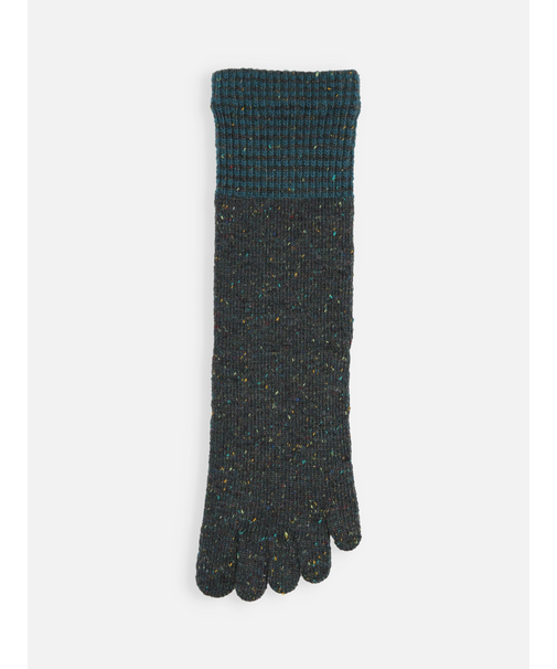 【Tabio MEN】WOOLネップ五本指レギュラー丈ソックス