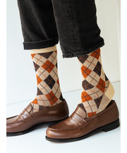 【Tabio MEN】ハウスチェックレギュラー丈ソックス