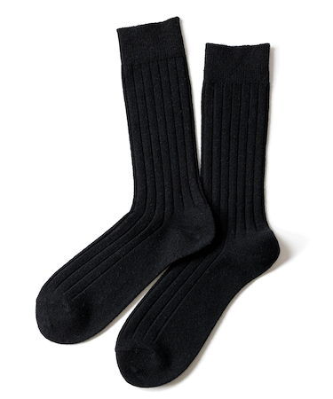 【Tabio MEN】WOOL太リブレギュラーソックス(27.0～29.0cm)