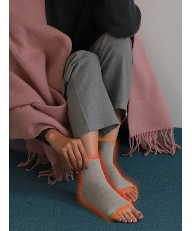 【温脚Labo】光電子×ウール かかとウォーマー