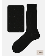 【Tabio MEN】WOOLピンドットレギュラーソックス(27.0~28.0cm)