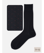 【Tabio MEN】WOOLピンドットレギュラーソックス(27.0~28.0cm)