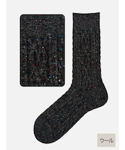 【Tabio MEN】 紡毛アランケーブルレギュラーソックス(27.0～29.0cm)