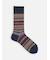 【Tabio MEN】WOOLボーダーフェアアイルレギュラーソックス