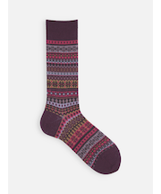 【Tabio MEN】WOOLボーダーフェアアイルレギュラーソックス